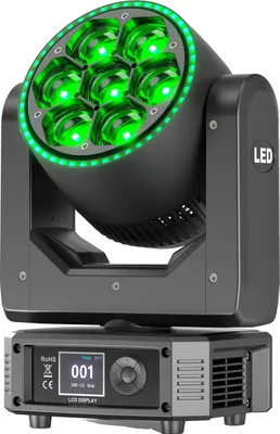 Image de Lampes à tête mobile, LED RGBW, contrôle DMX, noir, prise EU