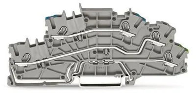 Immagine prodotto di Morsetto da pavimento grigio N/L/PE - Morsettiera da 5,2 mm 20 A 2003-6646