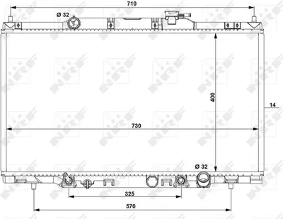 Produktbild von NRF 53574 Kühler Wasserkühler Motorkühler für HONDA CR-V II (RD)