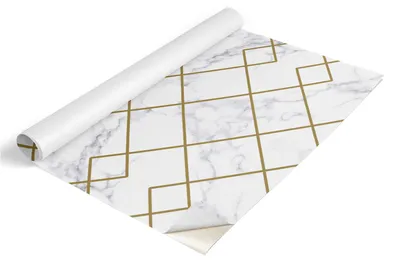 Produktbild von Tulup Möbelfolie - Klebefolie Möbel - Selbstklebende Folie 100x50 cm - Möbelfolie Schrank - Folie für Möbel - Möbelfolie Küche - Wasserdicht - Abwaschbar - Selbstklebend - Luftblasenfrei - Marmorgeometrie