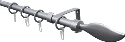 Zdjęcie produktu dla Rozciągalny Korniż Flame 130-240 Cm Srebro