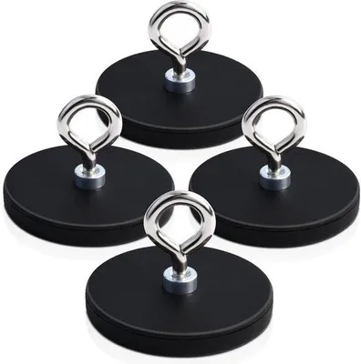 Produktbild von Famanu Magneten mit Gewinde - Extra starke Neodymium-Magneten - 10 kg Haltekraft pro Stück