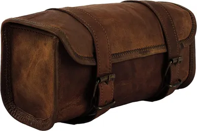 Image de Sacoche de cours, sacoche de selle marron pour moto, sacoche à outils pour vélo