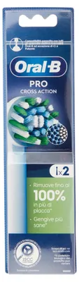 Produktbild von Oral-B Pro Cross Action Aufsteckbürsten für elektrische Zahnbürste, wiederaufladbar, 2 Stück