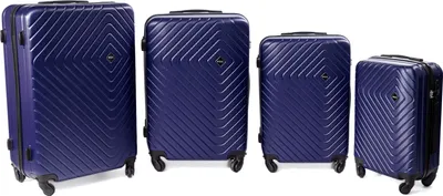 Produktbild von RGL 741 Kofferset Reisekofferset Trolleyset Hartschale Trolley Hardcase 4-teilig 4in1 Koffer XXL XL 26" XL 24" L Farbe: Dunkel Blau
