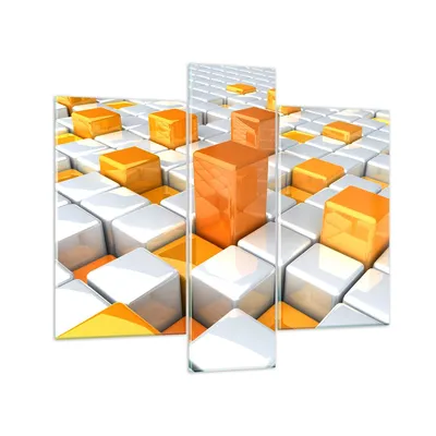 Produktbild von Bilder auf glas - Abstrakt computer grafik struktur - 95x80cm - Glasbilder - Wandbilder - Kunstdruck - zum Aufhängen bereit - Wanddekoration aus Glas - Glas Bilder - Wandbild auf Glas - GCB95x80-2530