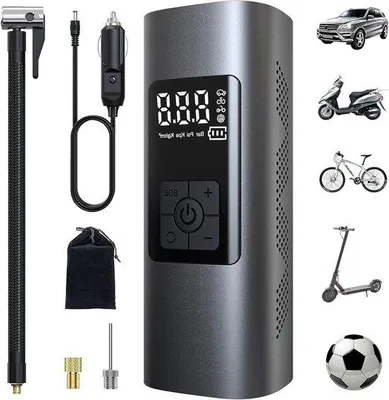 Immagine prodotto di Compressore d'aria portatile da 6000 mAh e 150 psi, pompa multifunzione