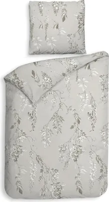 Produktbild von Heckett and Lane Chiara Bettwäsche 135 Grey Bettwäsche 1 x Bettbezug 135x200 + 1 x Kopfkissenbezug 80x80 Grey Flora grau
