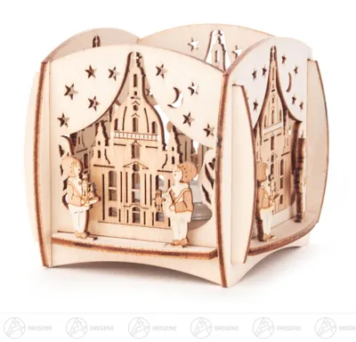 Produktbild von Teelichthalter Dresdner Frauenkirche und Striezelkinder Breite x Höhe x Tiefe 8,5 cmx8 cmx8,5 cm NEU