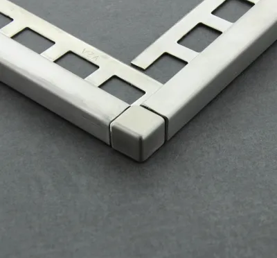 Produktbild von Außenecke und Innenecke Quadratprofil 11 mm V2A Edelstahl massiv GEBÜRSTET Profilkanten Profilecken