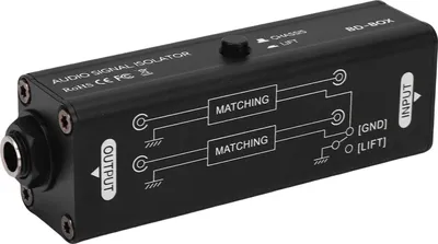 Productafbeelding van Draagbare aardingslusisolator van 6,35 mm, professionele bromeliminator, geluidsignaal-ruisonderdrukker voor auto- en home-audiosystemen