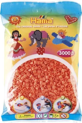 Image de 3000 perles à repasser Hama Midi - Rouge pastel