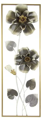 Image de Décoration murale en métal moderne avec motif floral