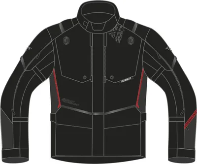 Image de Modeka Trohn blouson textile pour moto, noir/gris foncé, M