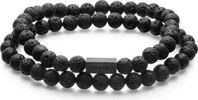 Produktbild von True Rebels Armband Edelstahl Lavastein 50060055