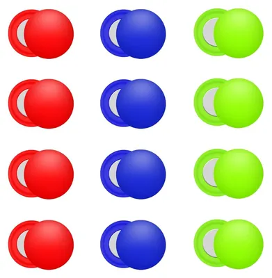 Productafbeelding van Startnummerclips magnetisch - 12 stuks - Rood, blauw en groen