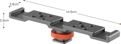 Produktbild von Aluminium-Dreifach-Kaltschuh-Montageplattenhalterung für Kameramikrofon-LED-Lichtmontage