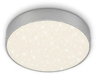 Produktbild von LED Aufbauleuchte rahmenlos Sternenhimmel 16 W silber Metall Ø 21,2 cm Briloner
