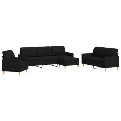 Zdjęcie produktu dla VidaXL 3278299, Czarny, Pianka, Metal, Poliester, 2,26 m, 77 cm, 80 cm