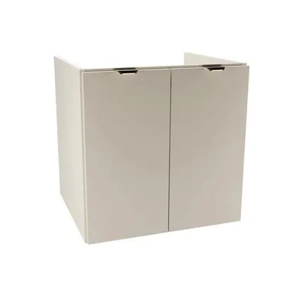 Zdjęcie produktu dla WENA Szafka pod umywalkę z drzwiczkami 60 cm bez blatu, gładkie fronty, metalowe uchwyty w kolorze złotym Orio (kolor: Kaszmir)