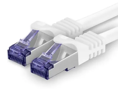 Zdjęcie produktu dla 1aTTack.de, kabel sieciowy Cat.7, 15 metrów, biały, 1 sztuka, kabel patch Cat7 (SFTP/PIMF)