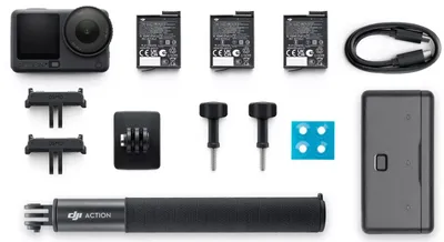 Obrázok produktu pre DJI Osmo Action 6 Standard Combo, 4K Ultra HD, CMOS, 38 MP, 240 fps, Wi-Fi, Bluetooth