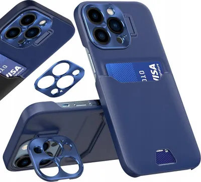 Immagine prodotto di Custodia in pelle Stand Samsung Galaxy S23+ Card Wallet Cover con Stand Blu