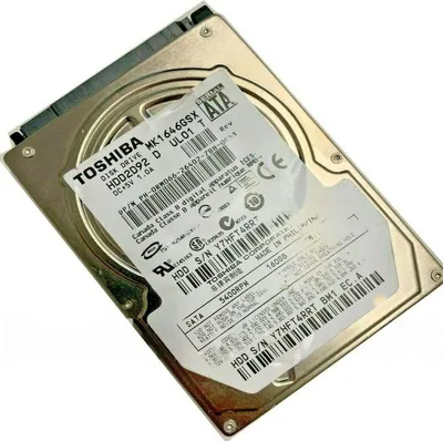Imagen del producto de Disco duro HDD de 160GB, Toshiba, SATA, 2.5", interno, para portátiles, modelo MK1646GSX