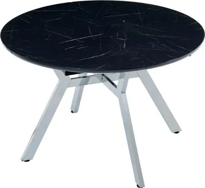Produktbild von Esstisch Modern Rund Esszimmertisch Essecke Esszimmermöbel Tisch Schwarz