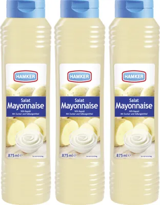 Immagine prodotto di Hamker maionese per insalata cremosa finemente piccante con olio di colza 875 ml confezione da 3 pezzi