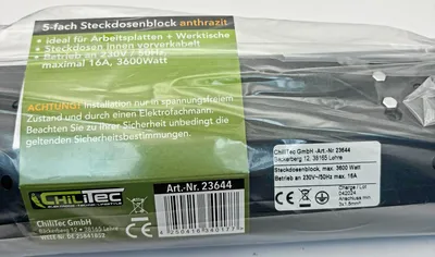 Obrázek produktu pro Zásuvkový blok 5cestná zásuvka s uzemňovacím kontaktem antracitová