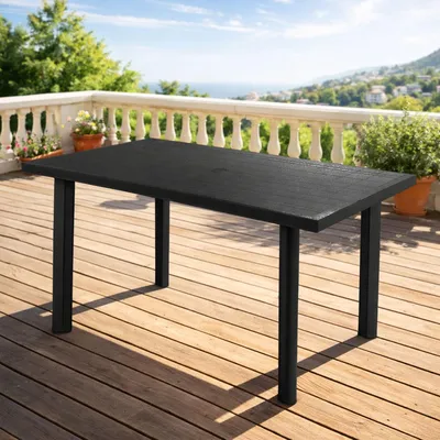 Kunststoff Gartentisch Velo Anthrazit 125x75x72cm