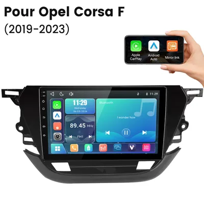 Image de Autoradio Linux 9 pouces pour Opel Corsa F – CarPlay sans fil, Android Auto, Bluetooth