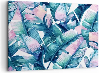 Produktbild von Bild auf Leinwand - Leinwandbild - Blatt Pflanze Blume - 120x80cm - Wand Bild - Wanddeko - Leinwanddruck - Bilder - Kunstdruck - Wanddekoration - Leinwand bilder - Wandkunst - AA120x80-3949