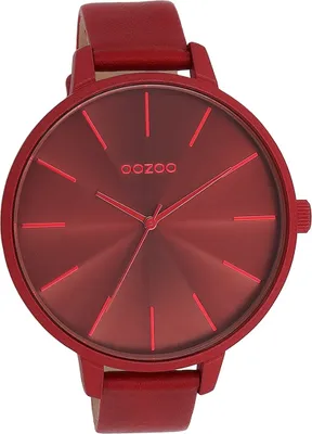 Produktbild von Oozoo Damen Armbanduhr rot Analog Timepieces Lederarmband D2UOC11253