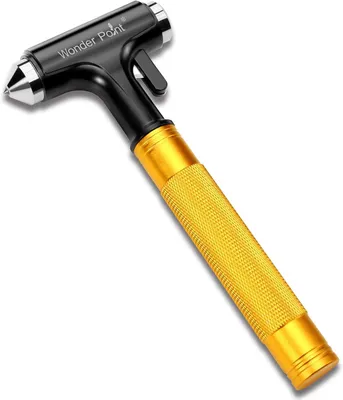 Produktbild von Notfallhammer 17,5 cm, Gurtmesser, Fensterbrecher, Aluminium, für Auto