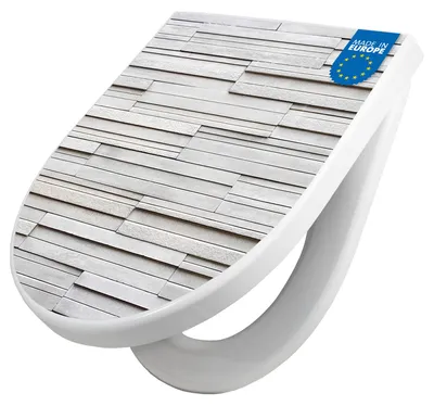 Produktbild von WC Sitz mit Absenkautomatik D Form Motiv Relief [TDW3 11516]