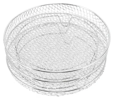 3er-Set Dörrgitter für Heißluftfritteuse, Edelstahl, stapelbar