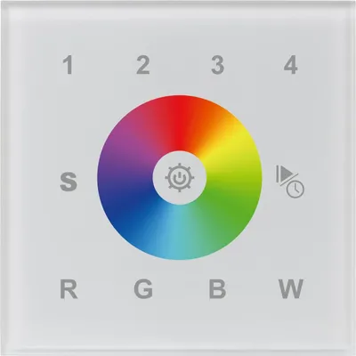 Produktbild von SR-2812Wi-DMX Wandcontroller DMX512 RGBW 4 Zonen WiFi App 16 Speicherplätze 12-24V DC Glas-Touch
