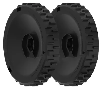 Immagine prodotto di INF Ruota di ricambio 574465104 confezione da 2 compatibile con Gardena e Husqvarna - Mozzo ruota rasaerba ABS nero per Automower 105/305/308 e Gardena R38Li/R40Li/R50Li/R70Li/R80Li