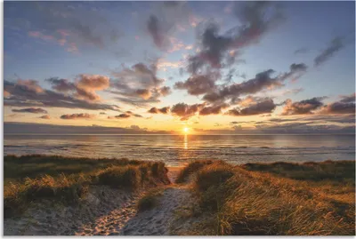 Produktbild von ARTland Wandbild Alu für Innen & Outdoor Sonnenuntergang auf Sylt Größe: 120x80 cm