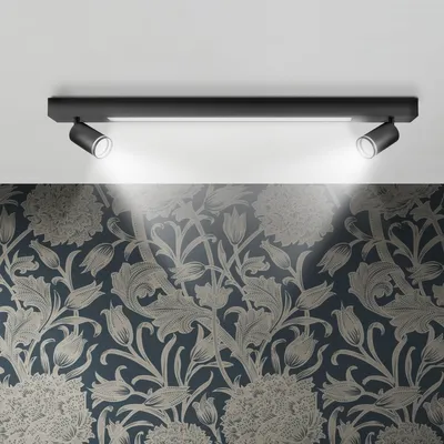 Immagine prodotto di Lampada da soffitto PARIS nera 3xGU10x12W in alluminio, dimensioni: 19x90x6 cm, IP20, Polux