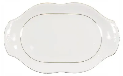 Produktbild von Chodzież Kamelia Ovaler Servierteller 24 cm Goldlinie