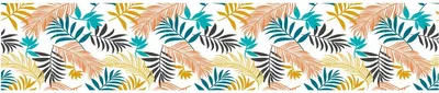 Immagine prodotto di Pellicola oscurante – Foglie di palma colorate – Adesivo per finestre e porte della doccia – 40 x 200 cm