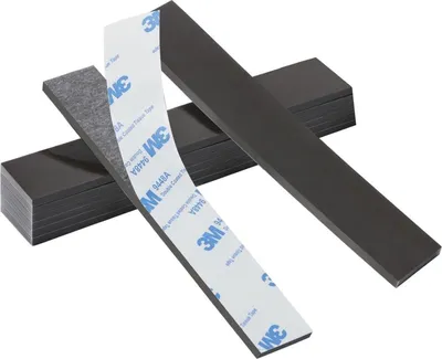 Obrázok produktu pre Magnetické prúžky Samolepiace 4 mm hrubé 8 kusov 3M lepiaca podložka