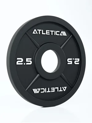 Produktbild von ATLETICA Iron Plates | 2 x 2.5kg | Paar | Gusseisen Hantelscheiben | Ø 50 mm | Rostresistente Lackierung