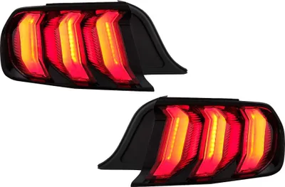 Zdjęcie produktu dla Tylne światła LED do Forda Mustanga VI S550 15-19 Czerwone dynamiczne światła zakrętowe.