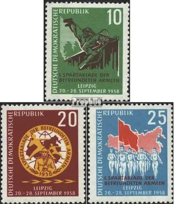 Produktbild von Briefmarken DDR 1958 Mi 657-659 (kompl.Ausg.) postfrisch Erste Sommerspartakiade
