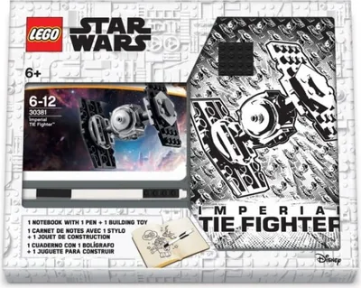 Zdjęcie produktu dla Artykuły papiernicze LEGO® Star Wars Myśliwiec TIE - notatnik z długopisem i zestawem