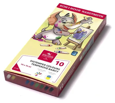 Produktbild von Temperafarben 10er Set  Schulmalfarben  - 10 x 16 ml Tube